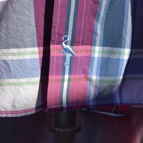 Tailorbyrd Mens Button Down Dress Shirt XL Plaid Red Blue Designer Long Sleeve - Picture 3 of 11